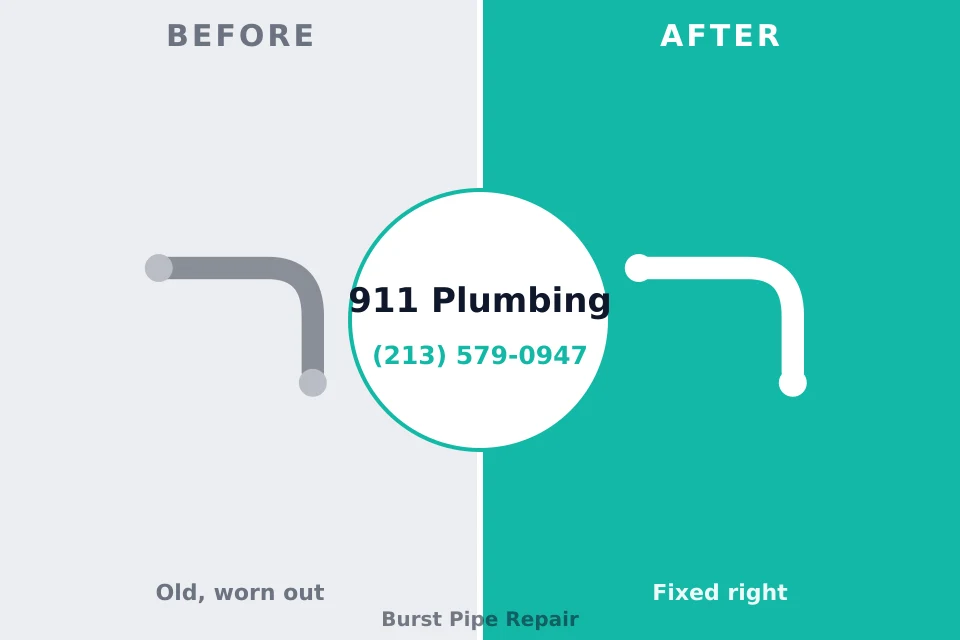 Before and after: plumbing repair Fort Pierce North, FL